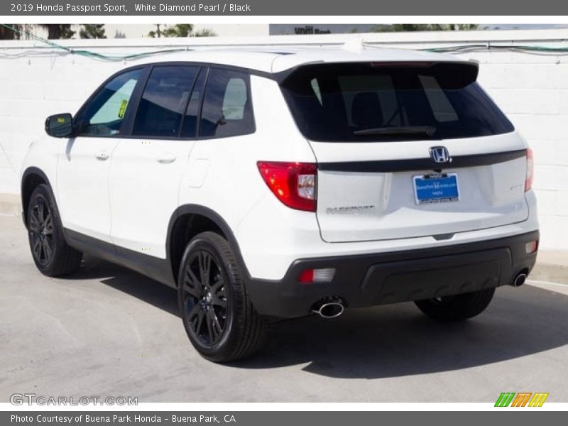 White Diamond Pearl / Black 2019 Honda Passport Sport