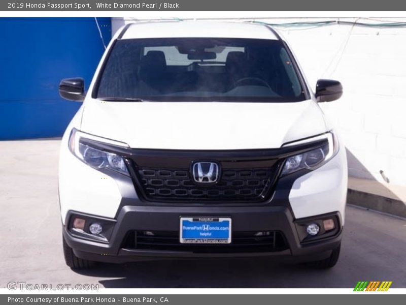 White Diamond Pearl / Black 2019 Honda Passport Sport