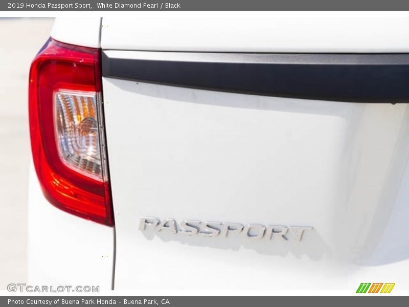 White Diamond Pearl / Black 2019 Honda Passport Sport