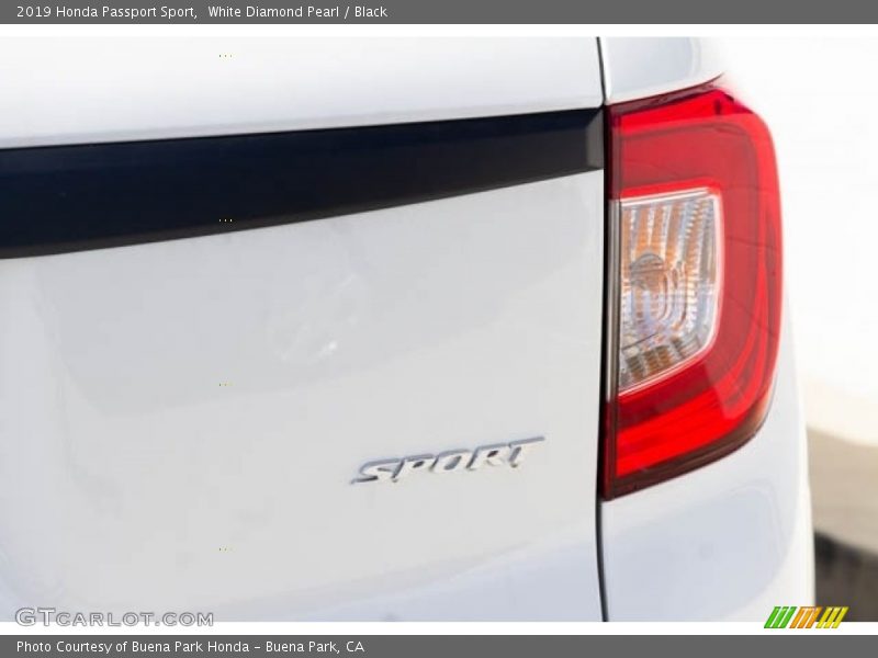 White Diamond Pearl / Black 2019 Honda Passport Sport