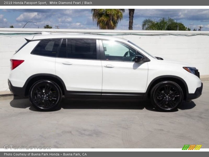 White Diamond Pearl / Black 2019 Honda Passport Sport