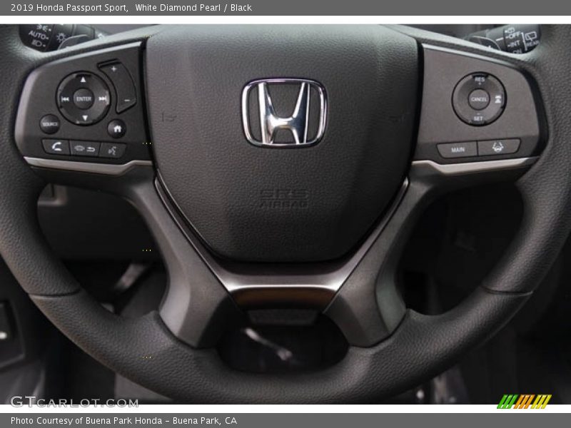 White Diamond Pearl / Black 2019 Honda Passport Sport
