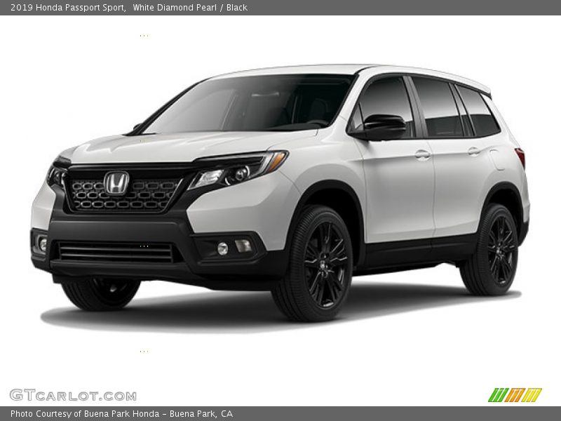 White Diamond Pearl / Black 2019 Honda Passport Sport