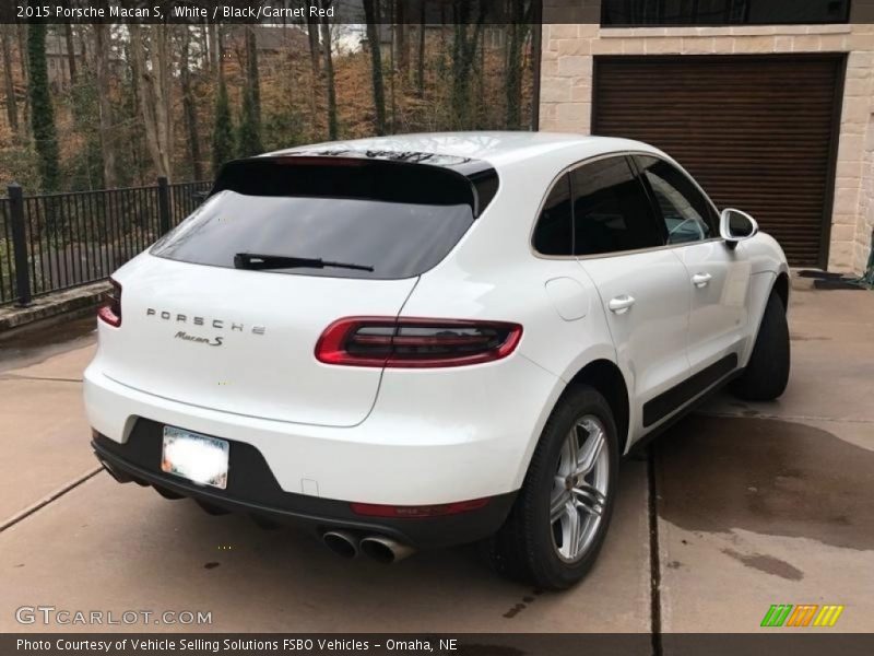 White / Black/Garnet Red 2015 Porsche Macan S