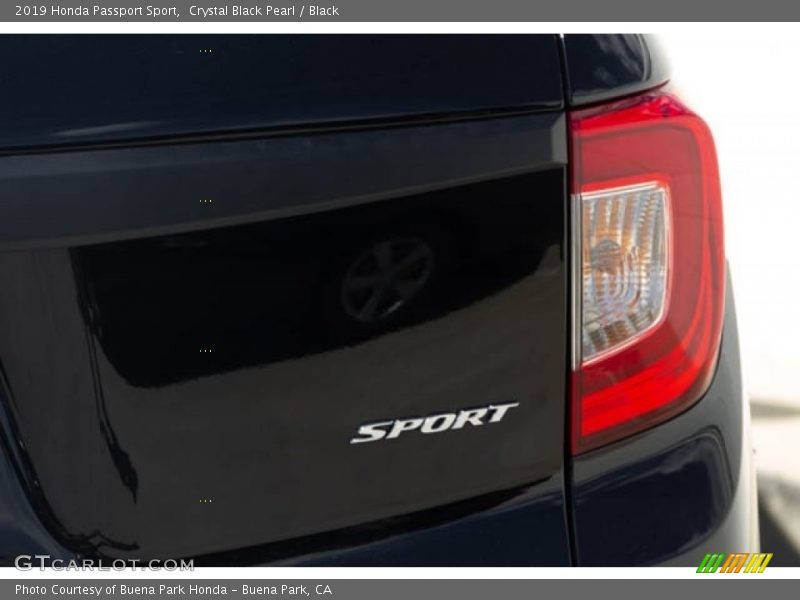 Crystal Black Pearl / Black 2019 Honda Passport Sport