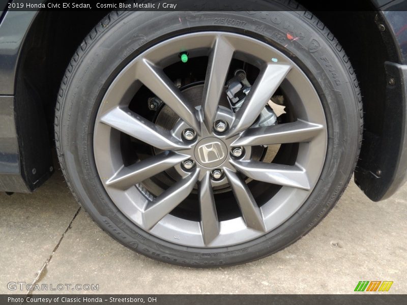 Cosmic Blue Metallic / Gray 2019 Honda Civic EX Sedan