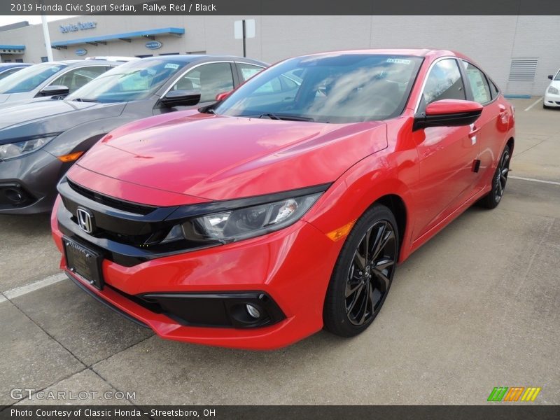 Rallye Red / Black 2019 Honda Civic Sport Sedan