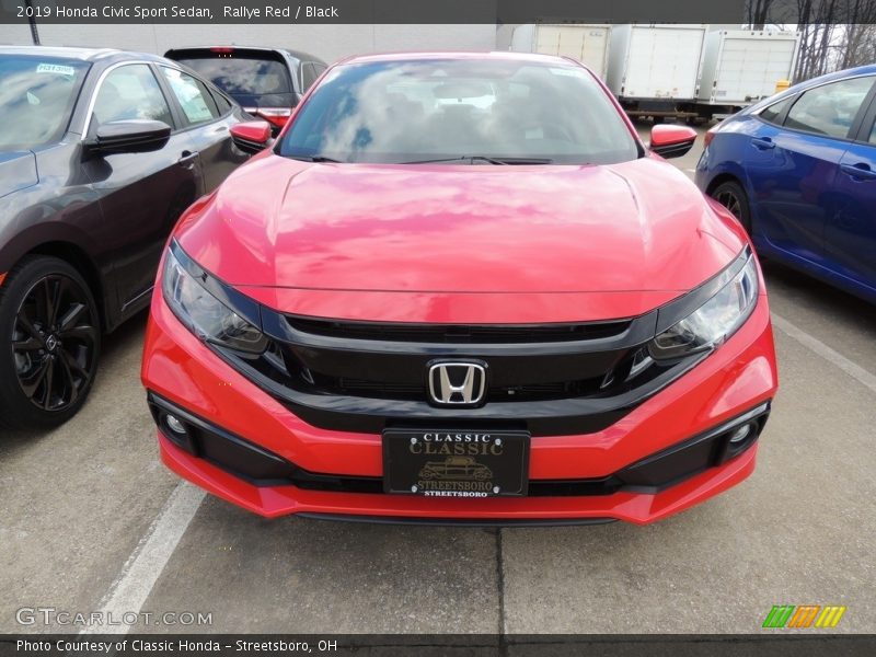 Rallye Red / Black 2019 Honda Civic Sport Sedan