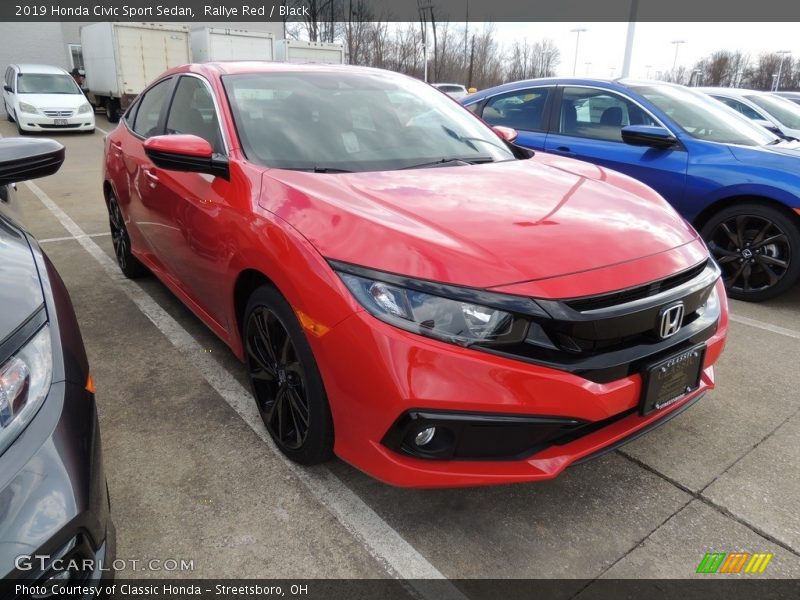 Rallye Red / Black 2019 Honda Civic Sport Sedan