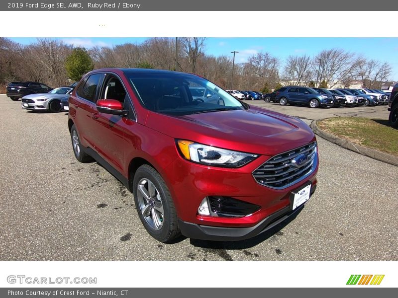 Ruby Red / Ebony 2019 Ford Edge SEL AWD