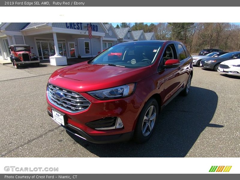 Ruby Red / Ebony 2019 Ford Edge SEL AWD