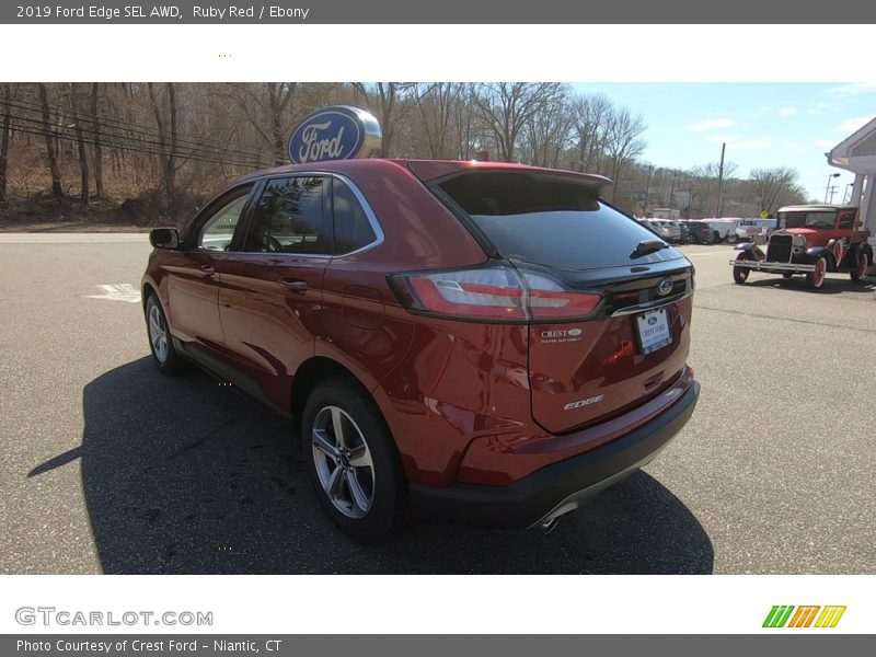 Ruby Red / Ebony 2019 Ford Edge SEL AWD