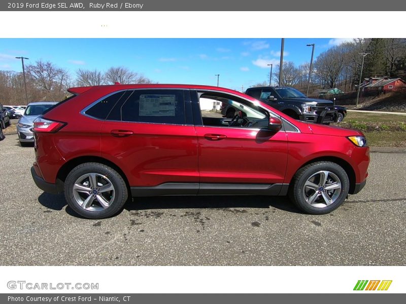 Ruby Red / Ebony 2019 Ford Edge SEL AWD