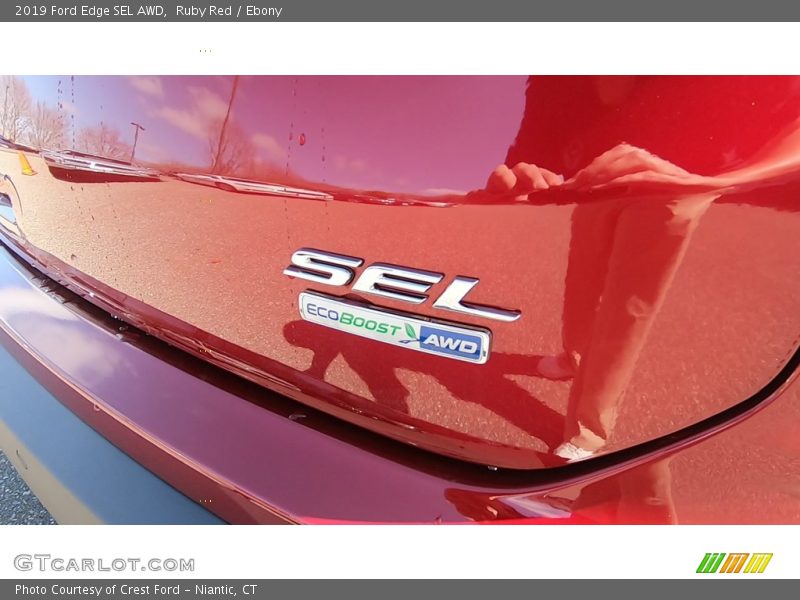 Ruby Red / Ebony 2019 Ford Edge SEL AWD