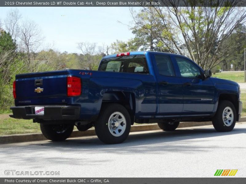 Deep Ocean Blue Metallic / Jet Black 2019 Chevrolet Silverado LD WT Double Cab 4x4