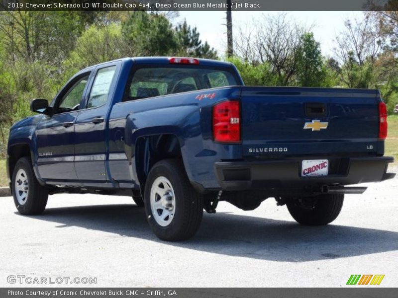 Deep Ocean Blue Metallic / Jet Black 2019 Chevrolet Silverado LD WT Double Cab 4x4