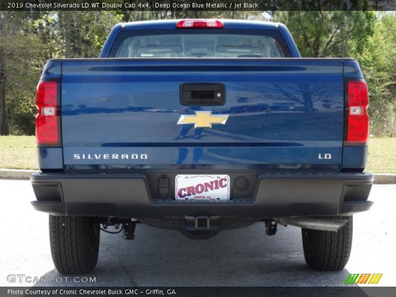Deep Ocean Blue Metallic / Jet Black 2019 Chevrolet Silverado LD WT Double Cab 4x4