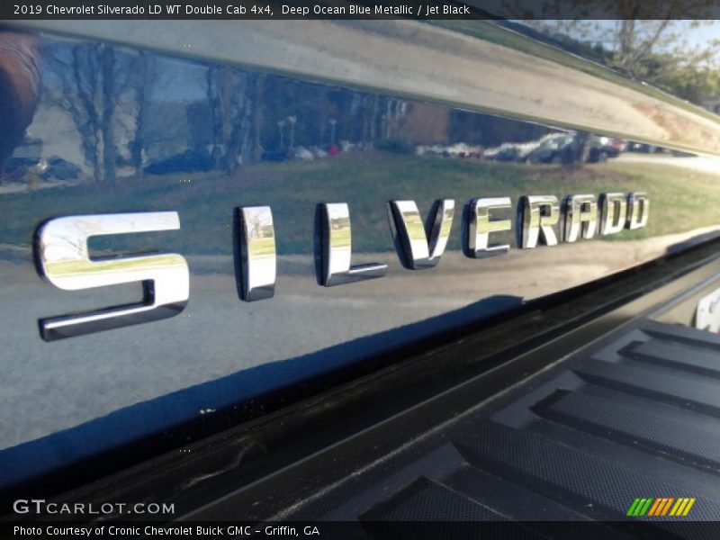 Deep Ocean Blue Metallic / Jet Black 2019 Chevrolet Silverado LD WT Double Cab 4x4
