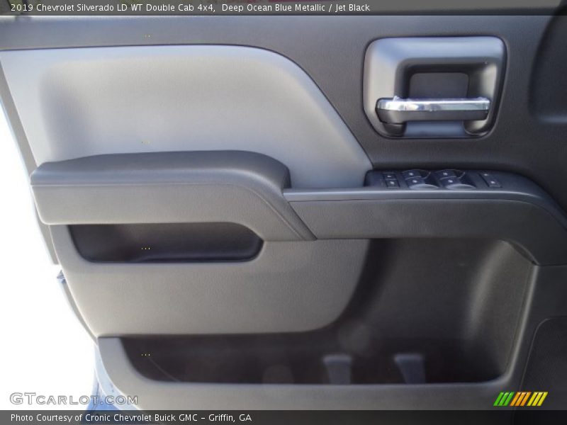 Deep Ocean Blue Metallic / Jet Black 2019 Chevrolet Silverado LD WT Double Cab 4x4