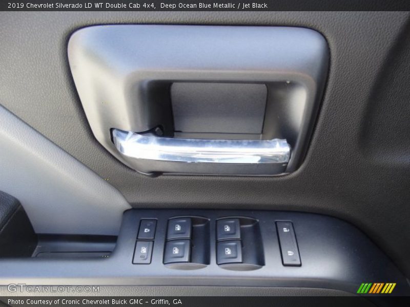 Deep Ocean Blue Metallic / Jet Black 2019 Chevrolet Silverado LD WT Double Cab 4x4