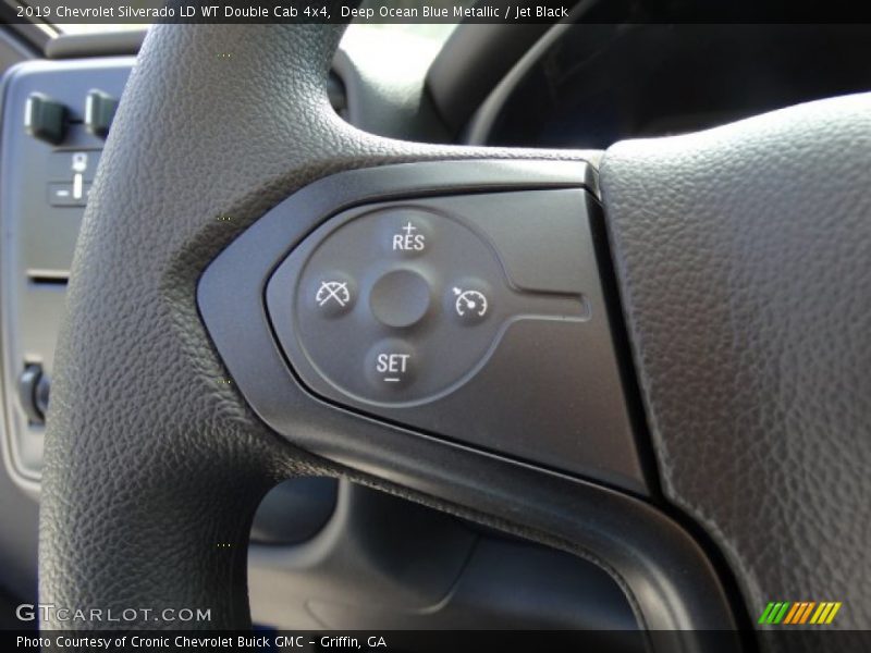 Deep Ocean Blue Metallic / Jet Black 2019 Chevrolet Silverado LD WT Double Cab 4x4