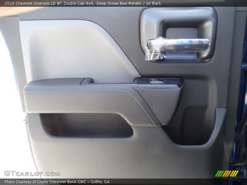 Deep Ocean Blue Metallic / Jet Black 2019 Chevrolet Silverado LD WT Double Cab 4x4