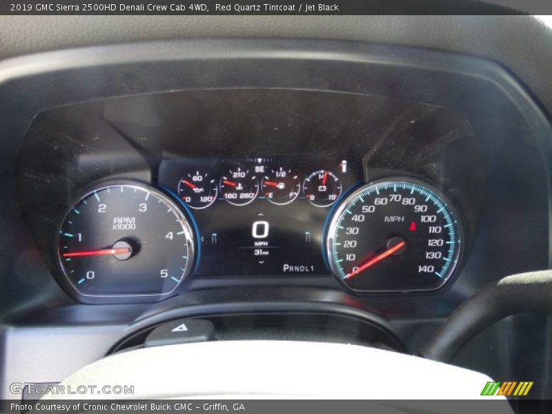 Red Quartz Tintcoat / Jet Black 2019 GMC Sierra 2500HD Denali Crew Cab 4WD