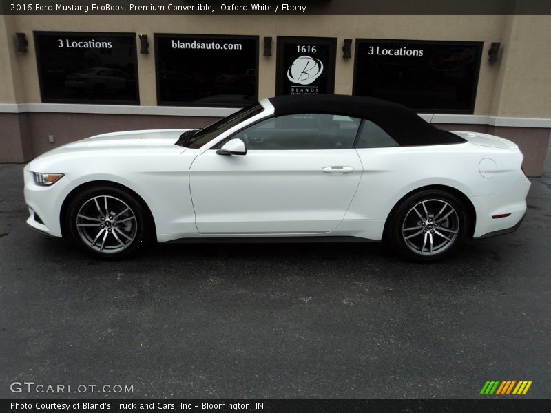 Oxford White / Ebony 2016 Ford Mustang EcoBoost Premium Convertible