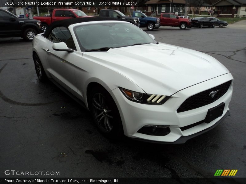 Oxford White / Ebony 2016 Ford Mustang EcoBoost Premium Convertible