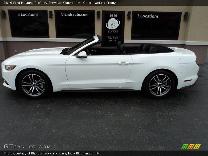 Oxford White / Ebony 2016 Ford Mustang EcoBoost Premium Convertible
