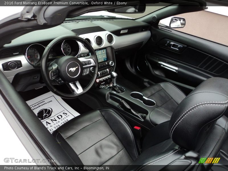 Oxford White / Ebony 2016 Ford Mustang EcoBoost Premium Convertible