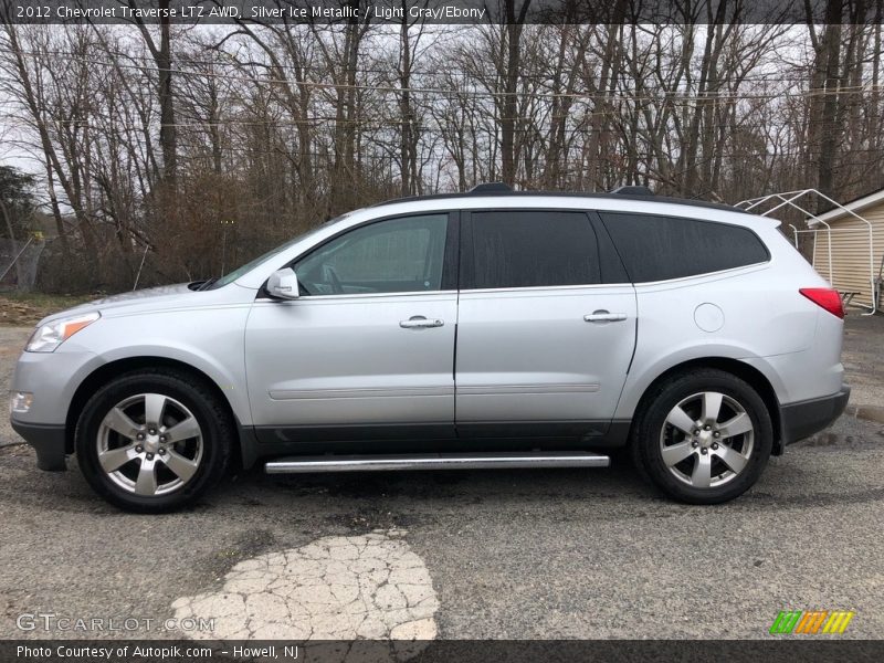 Silver Ice Metallic / Light Gray/Ebony 2012 Chevrolet Traverse LTZ AWD