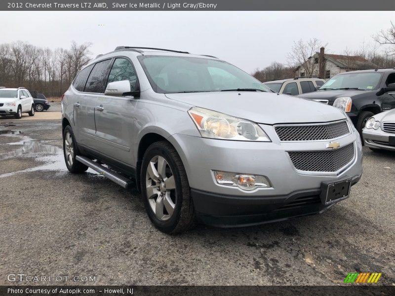 Silver Ice Metallic / Light Gray/Ebony 2012 Chevrolet Traverse LTZ AWD