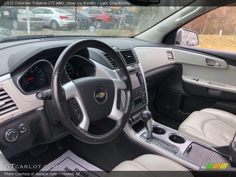 Silver Ice Metallic / Light Gray/Ebony 2012 Chevrolet Traverse LTZ AWD