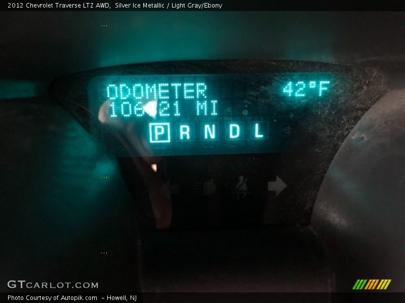 Silver Ice Metallic / Light Gray/Ebony 2012 Chevrolet Traverse LTZ AWD