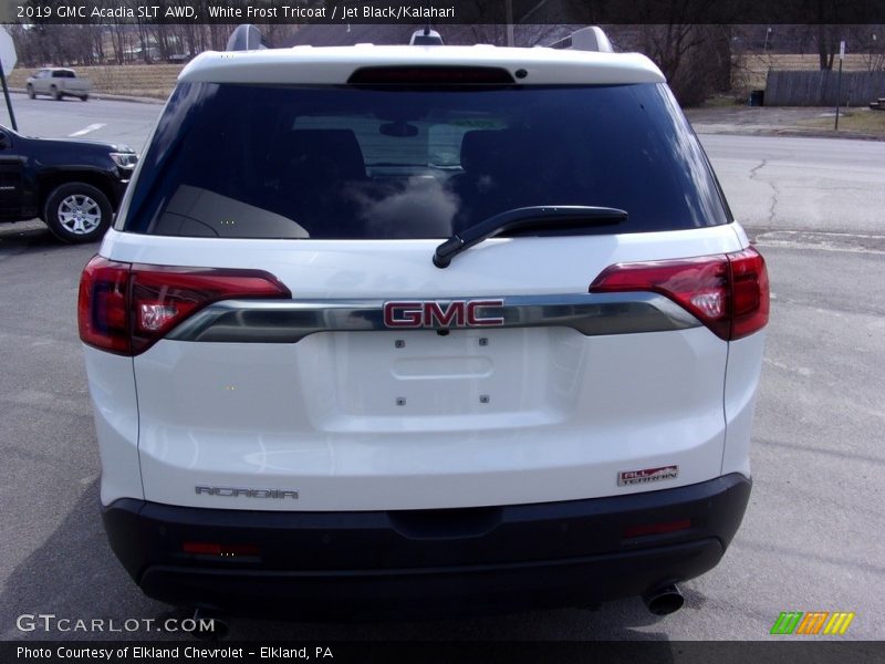 White Frost Tricoat / Jet Black/Kalahari 2019 GMC Acadia SLT AWD
