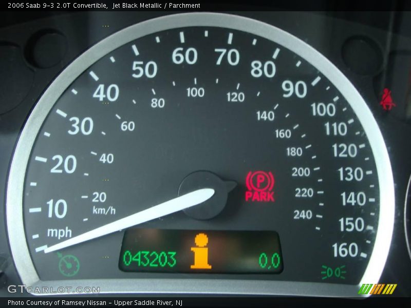 Jet Black Metallic / Parchment 2006 Saab 9-3 2.0T Convertible