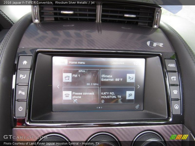 Rhodium Silver Metallic / Jet 2016 Jaguar F-TYPE R Convertible