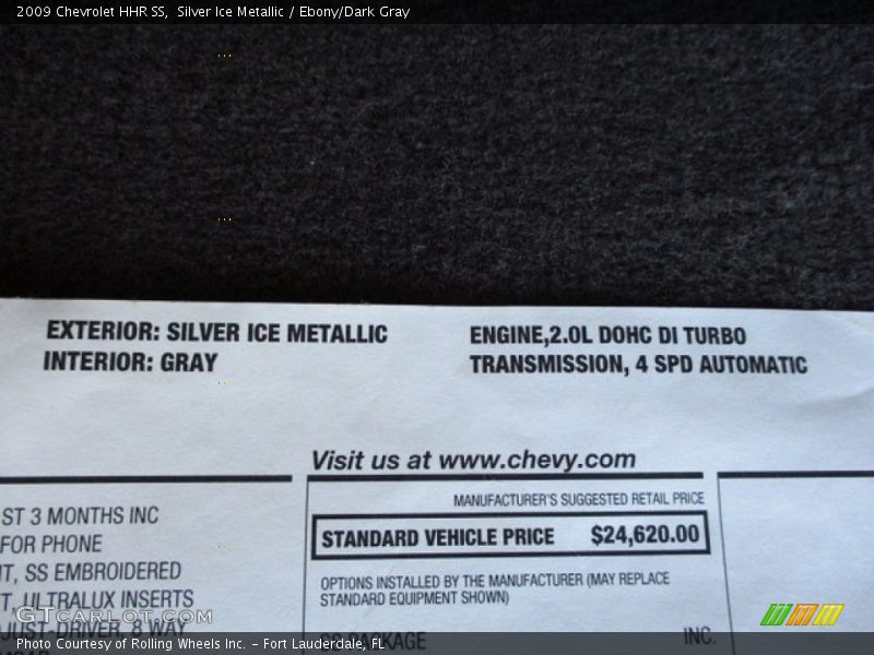 Silver Ice Metallic / Ebony/Dark Gray 2009 Chevrolet HHR SS