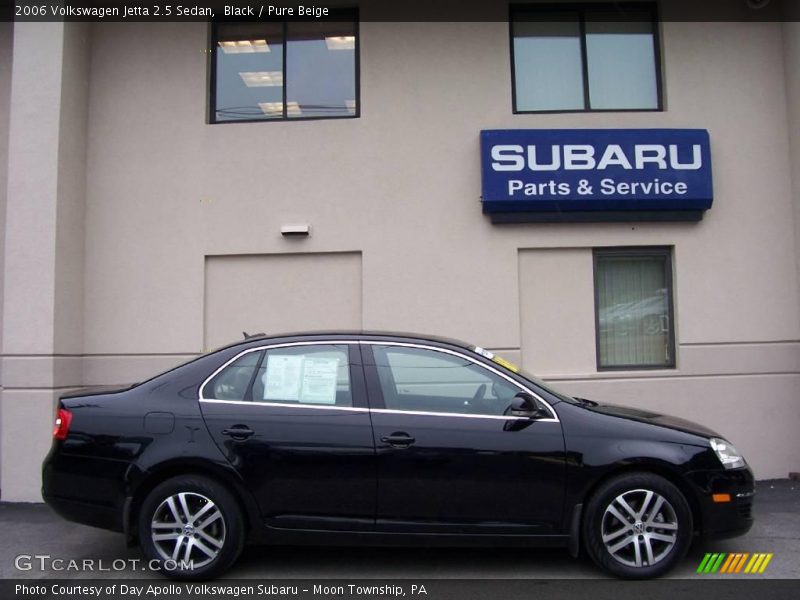 Black / Pure Beige 2006 Volkswagen Jetta 2.5 Sedan