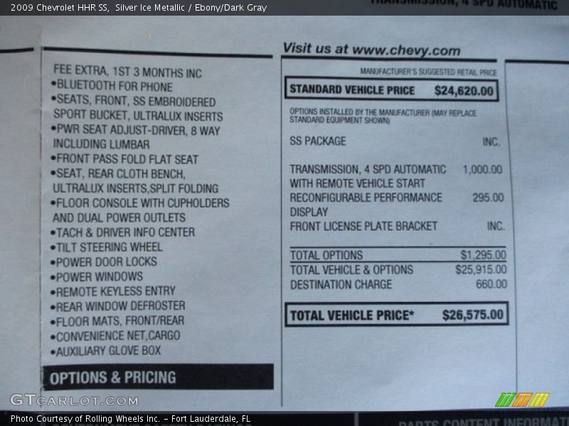 Silver Ice Metallic / Ebony/Dark Gray 2009 Chevrolet HHR SS