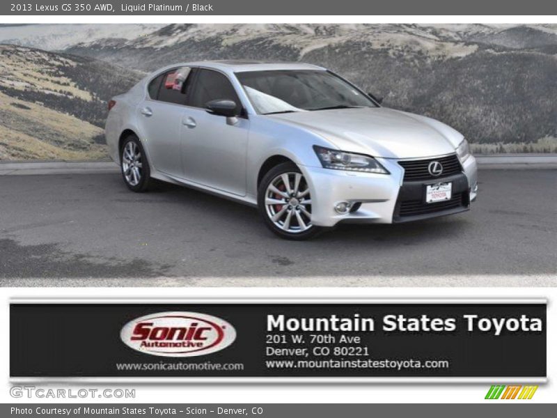 Liquid Platinum / Black 2013 Lexus GS 350 AWD