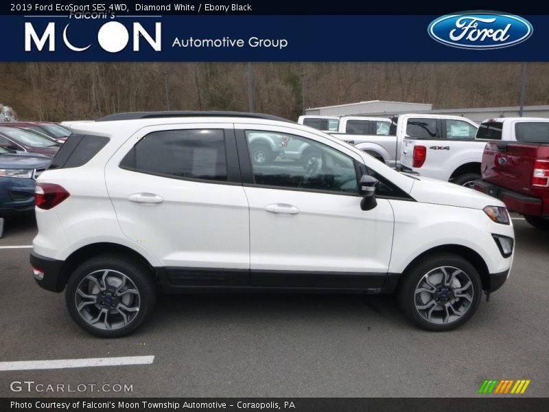 Diamond White / Ebony Black 2019 Ford EcoSport SES 4WD