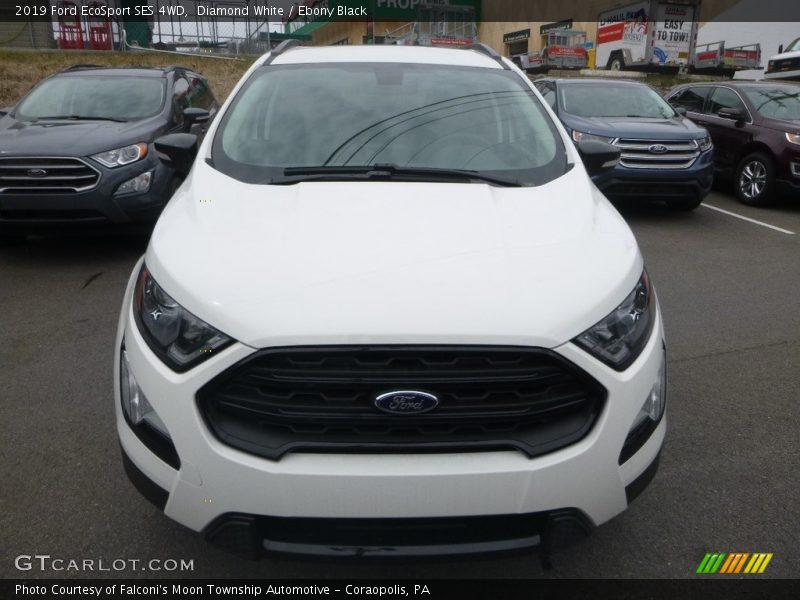 Diamond White / Ebony Black 2019 Ford EcoSport SES 4WD