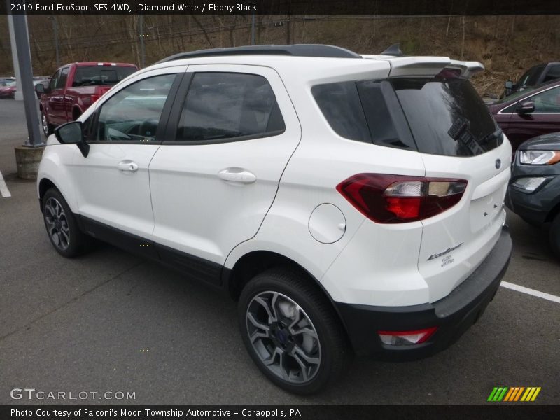 Diamond White / Ebony Black 2019 Ford EcoSport SES 4WD