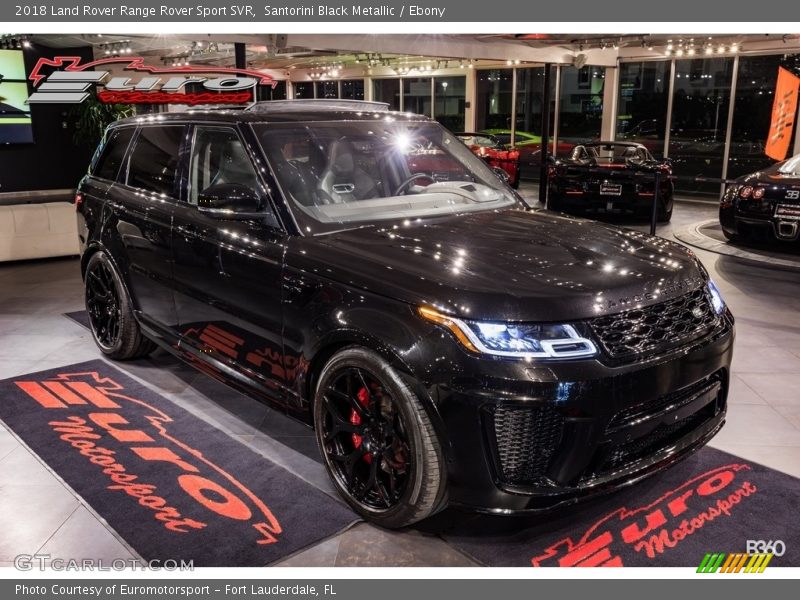 Santorini Black Metallic / Ebony 2018 Land Rover Range Rover Sport SVR