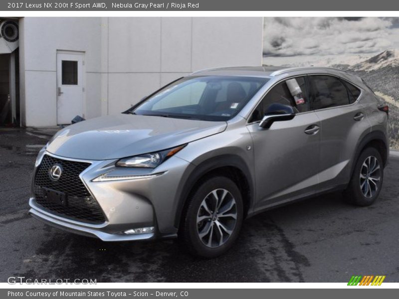 Nebula Gray Pearl / Rioja Red 2017 Lexus NX 200t F Sport AWD