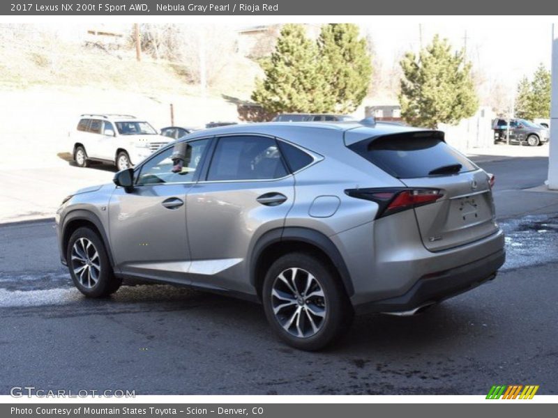 Nebula Gray Pearl / Rioja Red 2017 Lexus NX 200t F Sport AWD