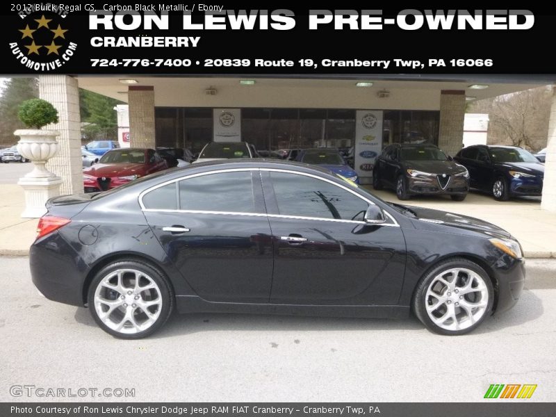Carbon Black Metallic / Ebony 2012 Buick Regal GS