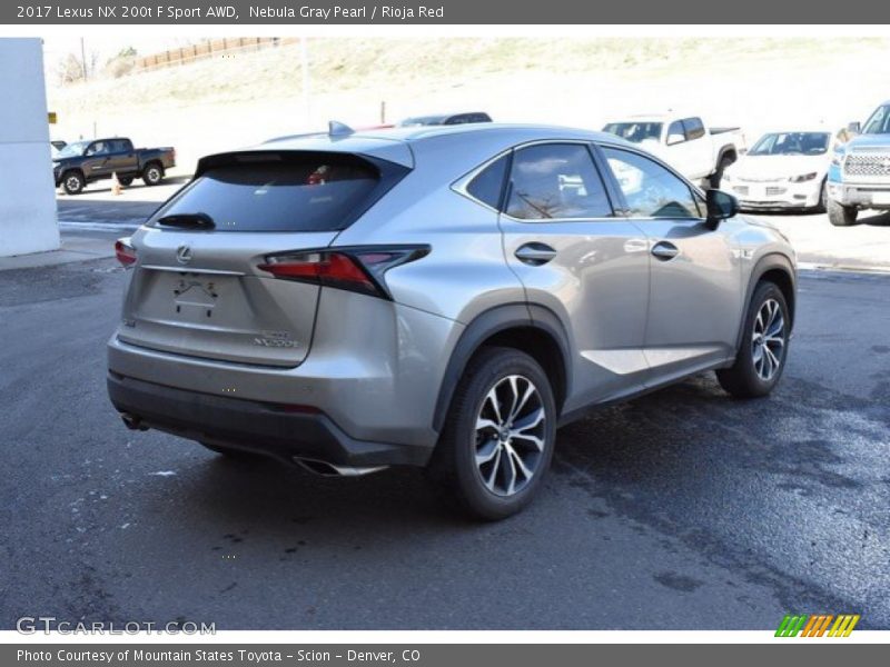Nebula Gray Pearl / Rioja Red 2017 Lexus NX 200t F Sport AWD